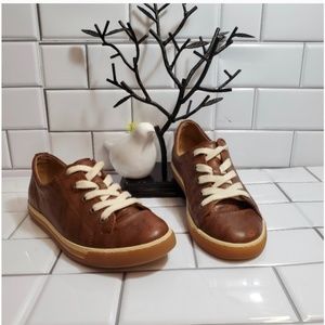 Gabor Brown Leather Sneakers